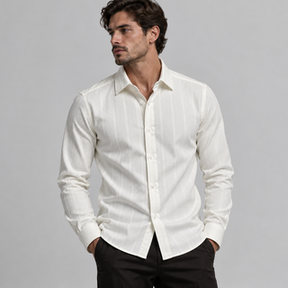 camisa tejida blanca